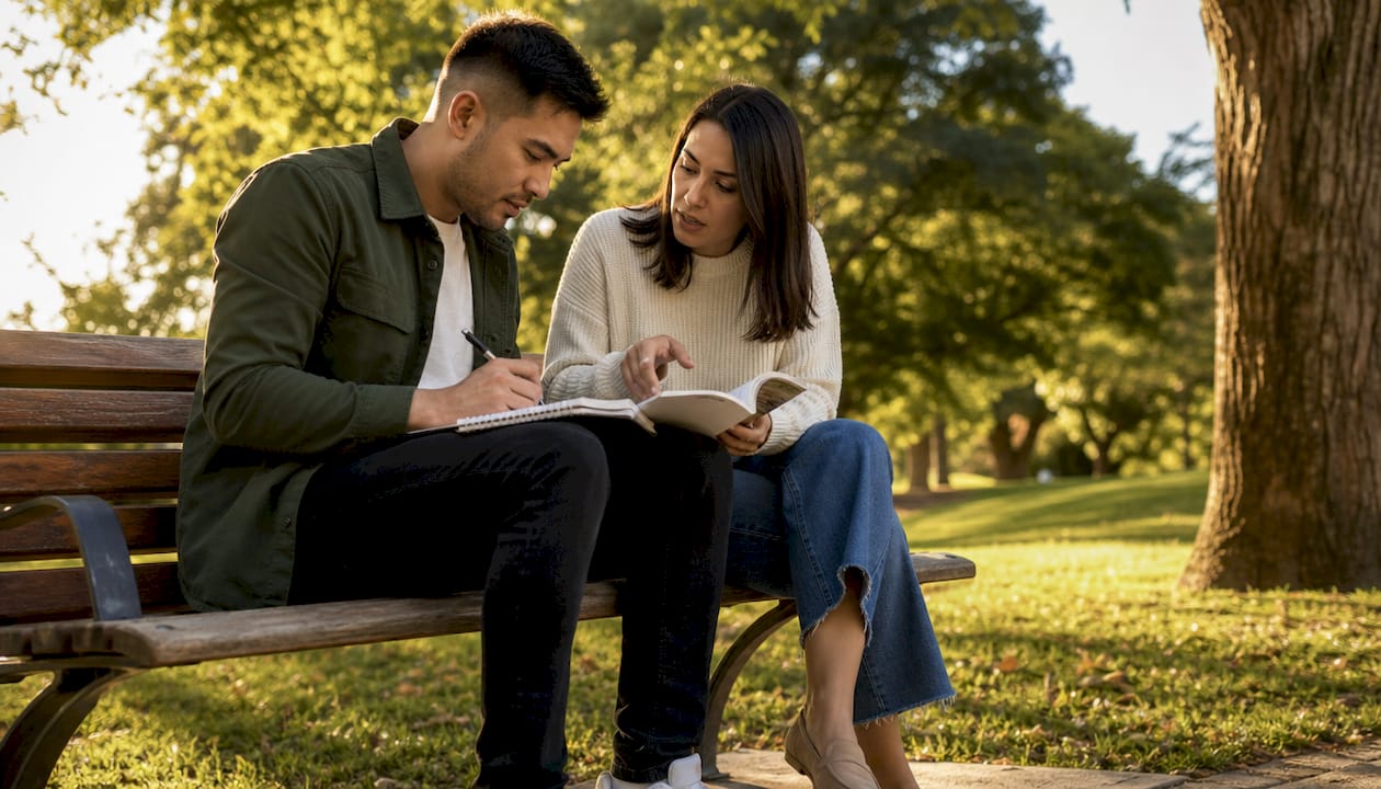Couple discussing residency rules for divorce