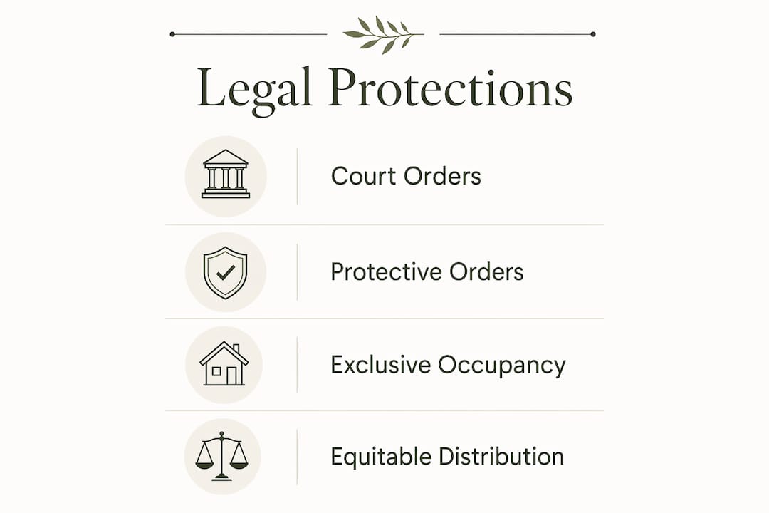 Infographic outlining legal protections for marital home in Utah
